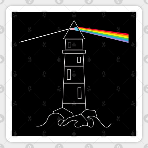 The Dark Side of the Lighthouse Sticker by AliensOfEarth